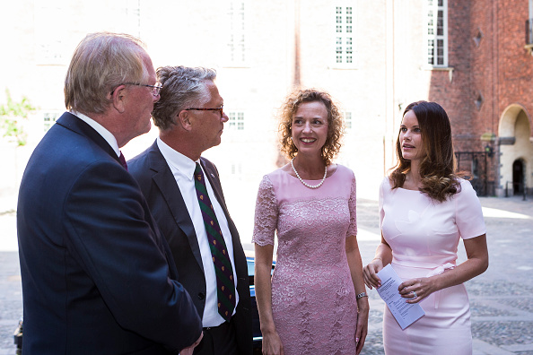 STOCKHOLM, SWEDEN - JUNE 14: Princess Sofia of Sweden attends graduation ceremony for sophia sisters and is greeted by directors from Sophiahemmet University at Stockholm city hall on June 14, 2015 in Stockholm, Sweden. (Photo by Michael Campanella/Getty Images)