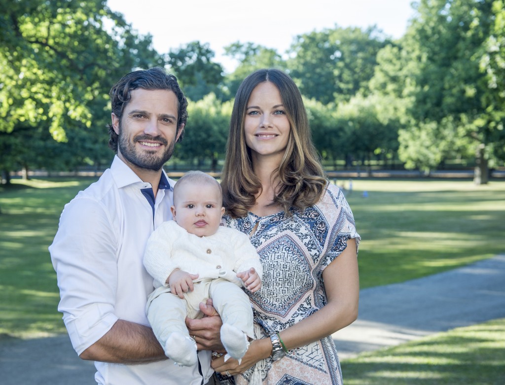 Prins Carl Philip, Prinsessan Sofia och Prins Alexander. Augusti 2016.