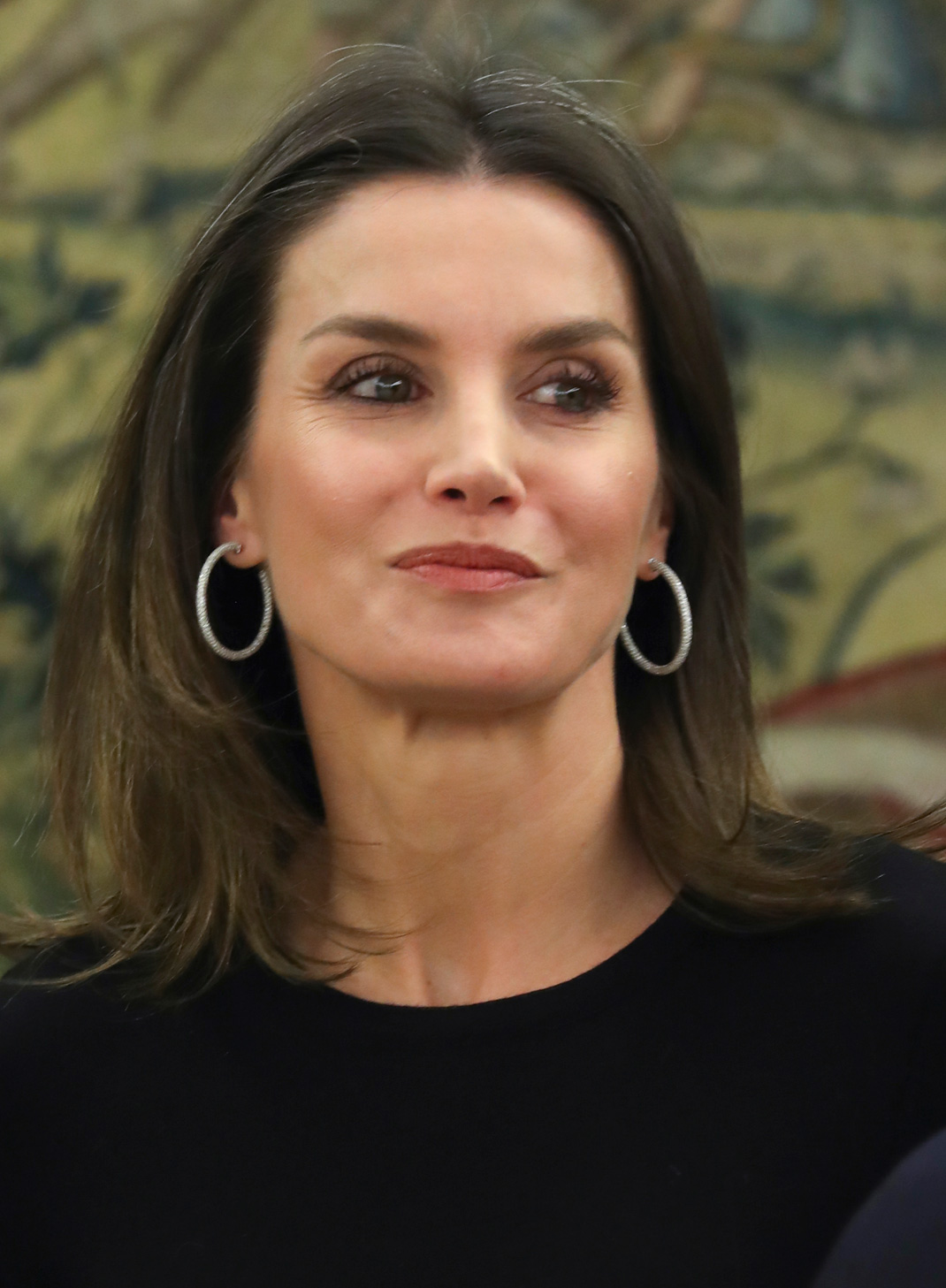 Queen Letizia attends several audiences at Zarzuela Palace in Madrid ...