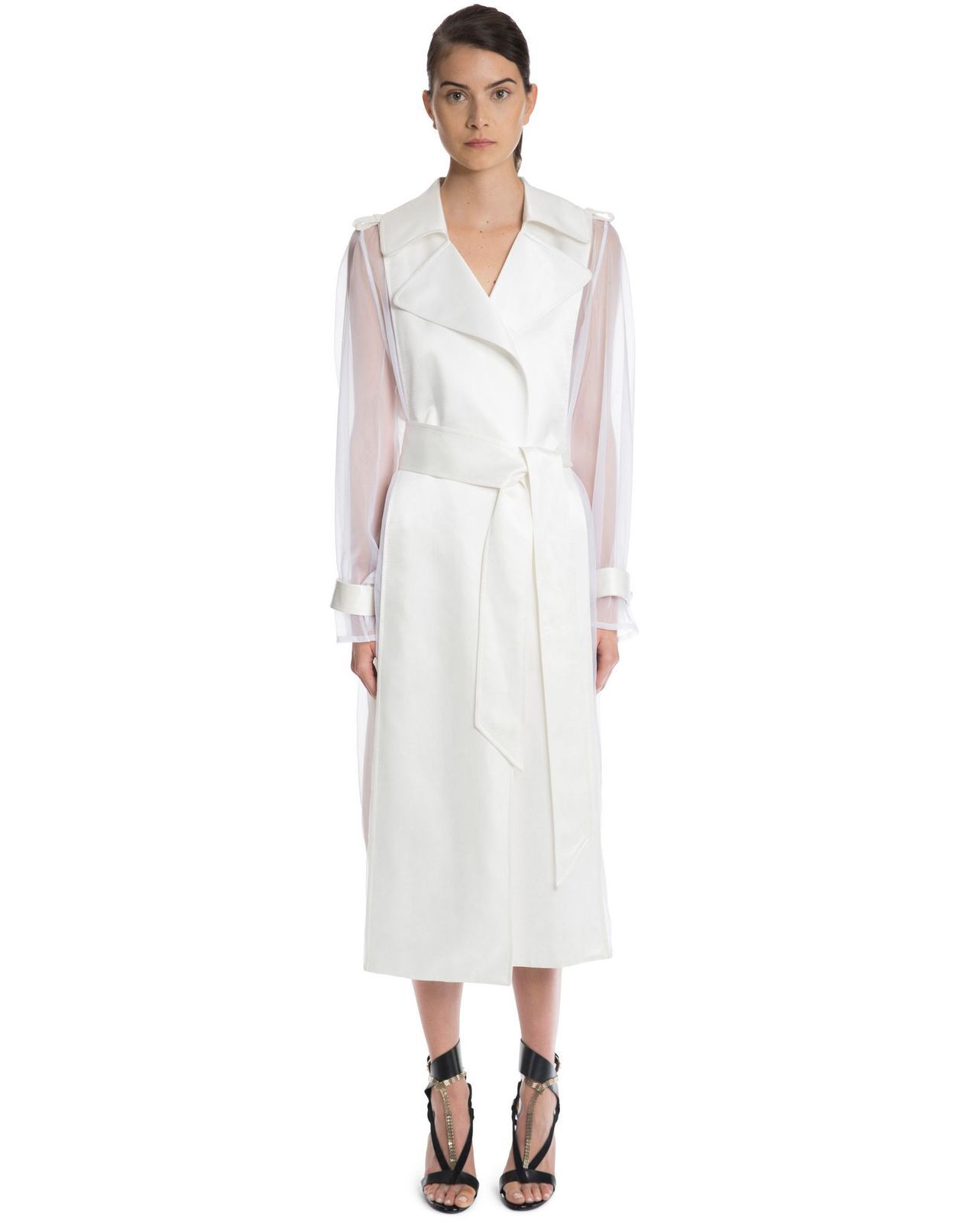 Lanvin lacquered twill and organza coat ($3335)