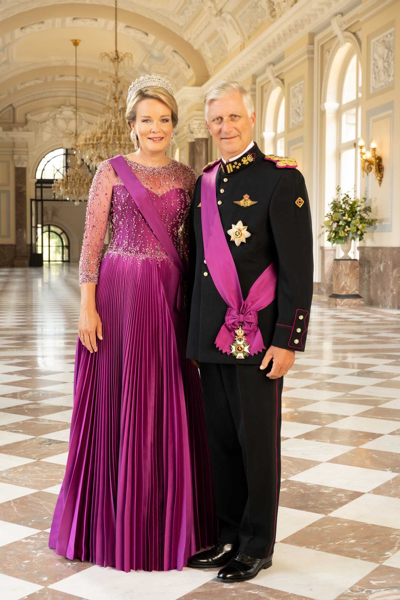 New official portraits of King Philippe and Queen Mathilde of Belgium have  been released to mark the 10th anniversary of the King's accession to the  throne – The Real My Royals
